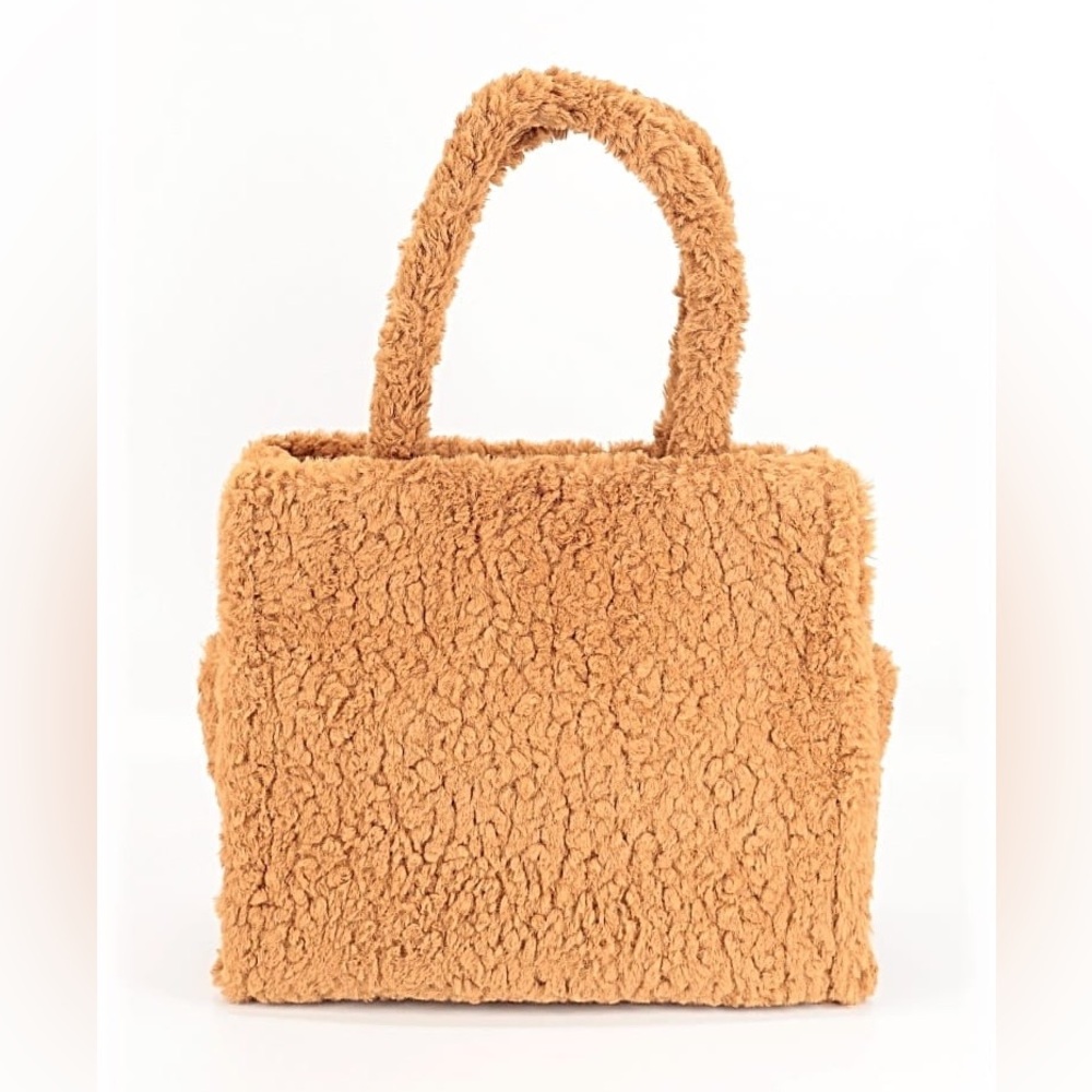 Brown Fur Tote Bag